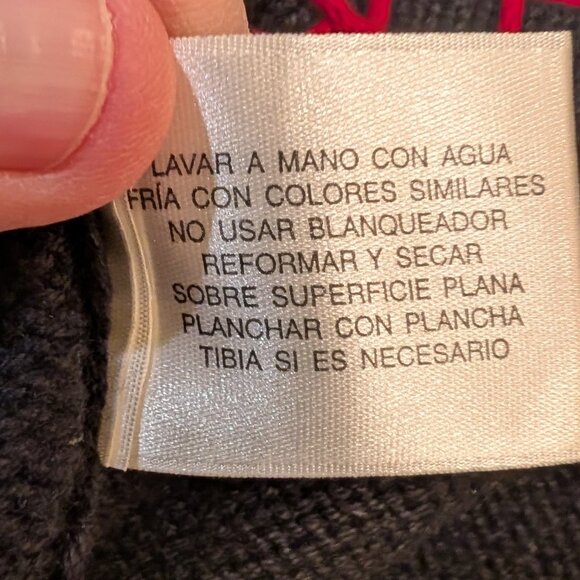 Basic Editions Holiday Cardigan Black with Holiday Embroidery Size XL - Picture 9 of 12